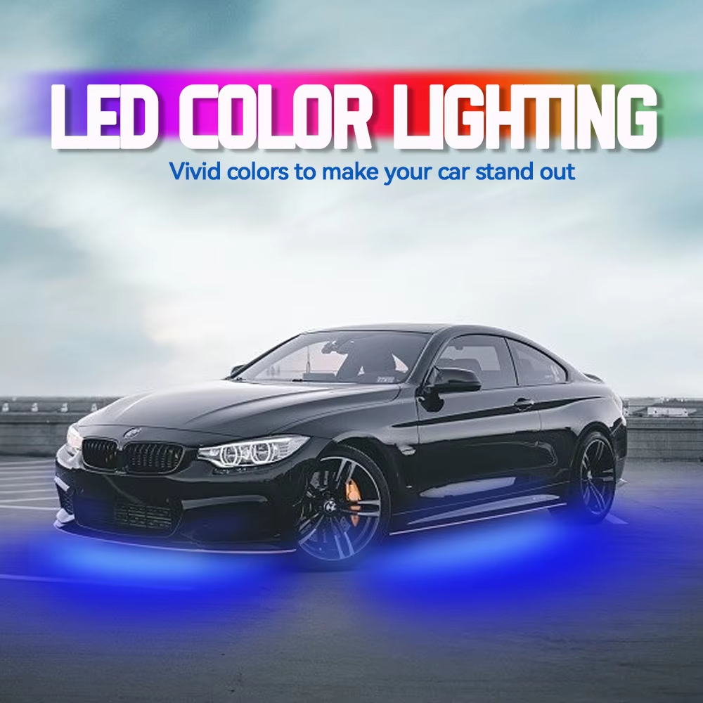 RGB Car Underglow LED Kit — Waterproof Neon Underbody Lighting with App & Remote Control