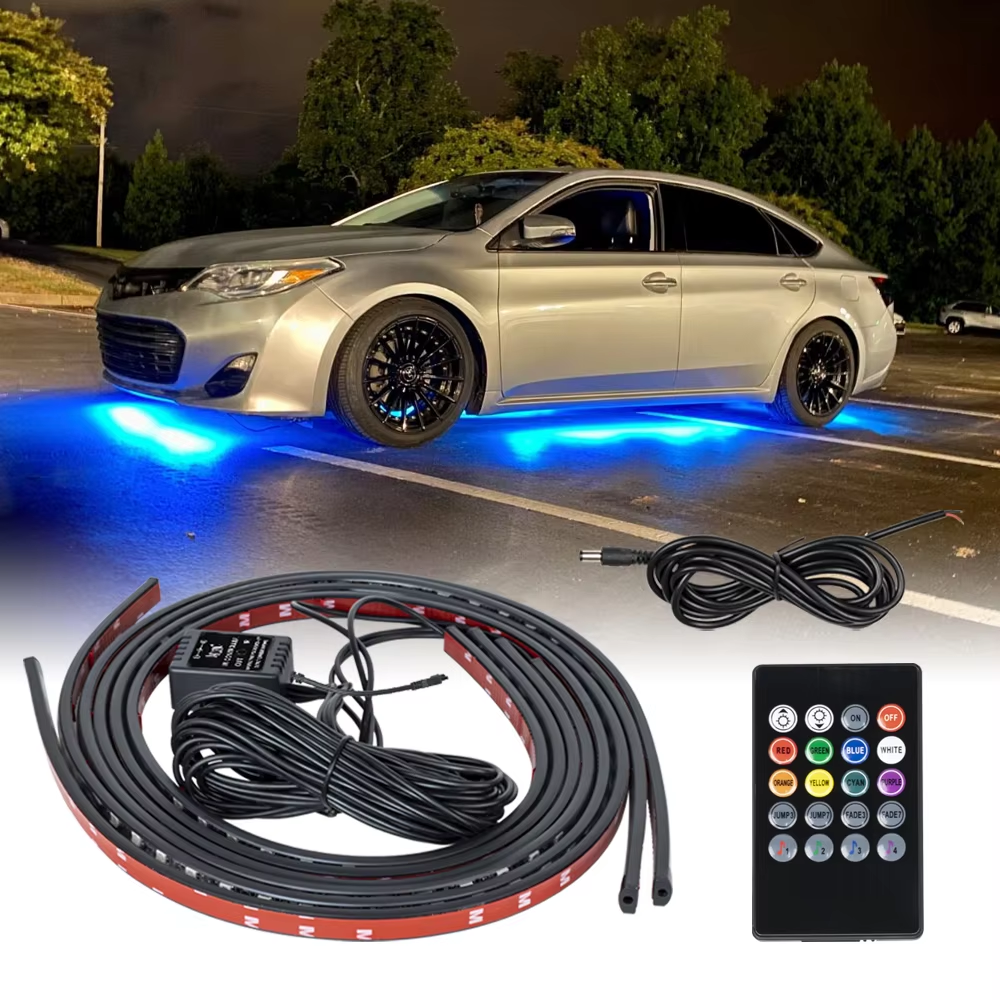 RGB Car Underglow LED Kit — Waterproof Neon Underbody Lighting with App & Remote Control